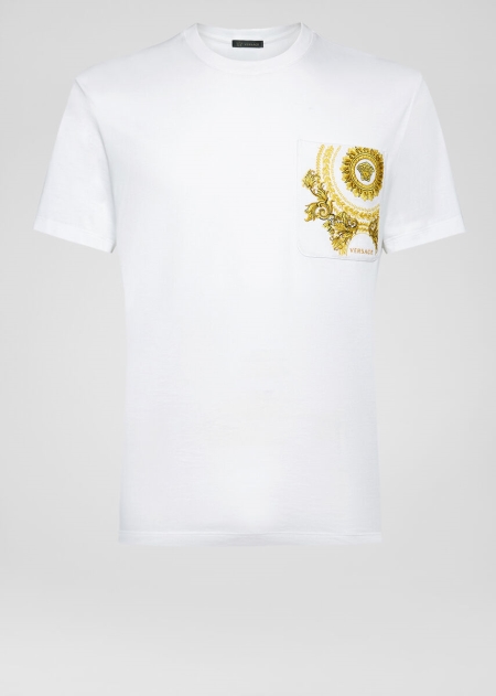 Versace Medusa Embroidered T-shirt Herr - 931847PYD